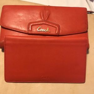 Coach wallet w/ matching check book case